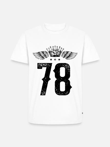 78 Number crown - Men's Premium Organic T-Shirt - white