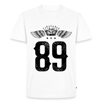 89 Number crown - Men's Premium Organic T-Shirt - white - Front - Nico (187cm)