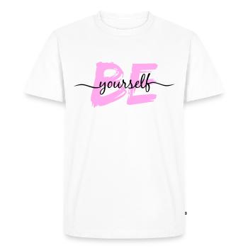 Soyez vous-même ! - T-shirt Premium bio Homme - blanc - Devant - Nico (187cm)
