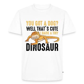 Bartagame Renard Reptiles Lézards cadeaux - T-shirt Premium bio Homme - blanc - Devant - Nico (187cm)