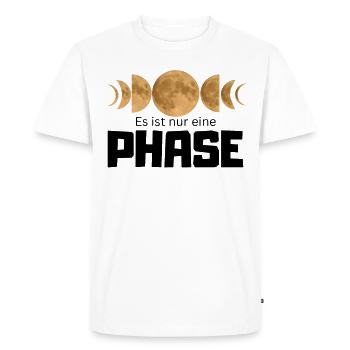 It's Just One Phase - Moon Phases Design - Men's Premium Organic T-Shirt - white - Front - Nico (187cm)