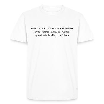 MINDSET - Männer Premium Bio T-Shirt - Weiß - Vorne - Nico (187cm)