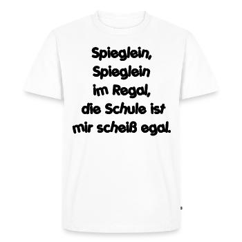 L'école n'a pas d'importance l'humour scolaire pour un voyage de fin d'études - T-shirt Premium bio Homme - blanc - Devant - Nico (187cm)