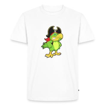 Pirate parrot - Men's Premium Organic T-Shirt - white - Front - Nico (187cm)