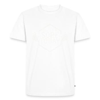 Hard training - workout - strength training - Men's Premium Organic T-Shirt - white - Front - Nico (187cm)