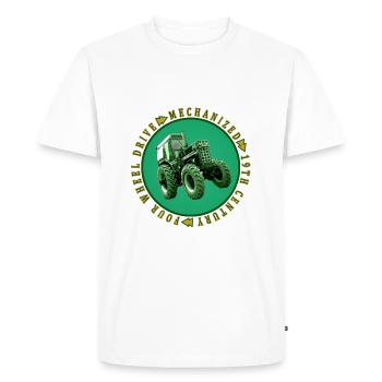 FUTURE TRACTOR - Men's Premium Organic T-Shirt - white - Front - Nico (187cm)