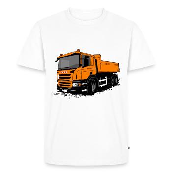 Camion benne - camion - camion - camion - T-shirt Premium bio Homme - blanc - Devant - Nico (187cm)