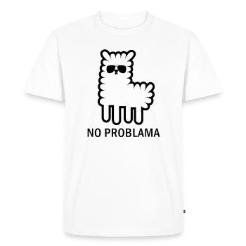 Llama funny problem lama - Men's Premium Organic T-Shirt - white - Front - Nico (187cm)