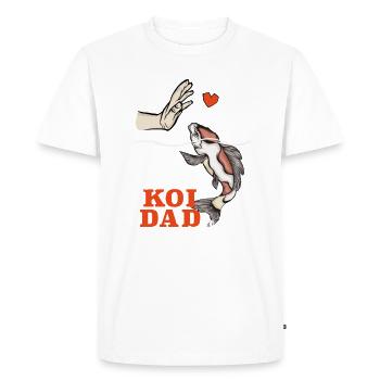 Kois Best Koi Papa ever Koi - Men's Premium Organic T-Shirt - white - Front - Nico (187cm)