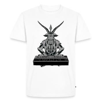 Synth Techno Musique Funny Synthesizer - T-shirt Premium bio Homme - blanc - Devant - Nico (187cm)