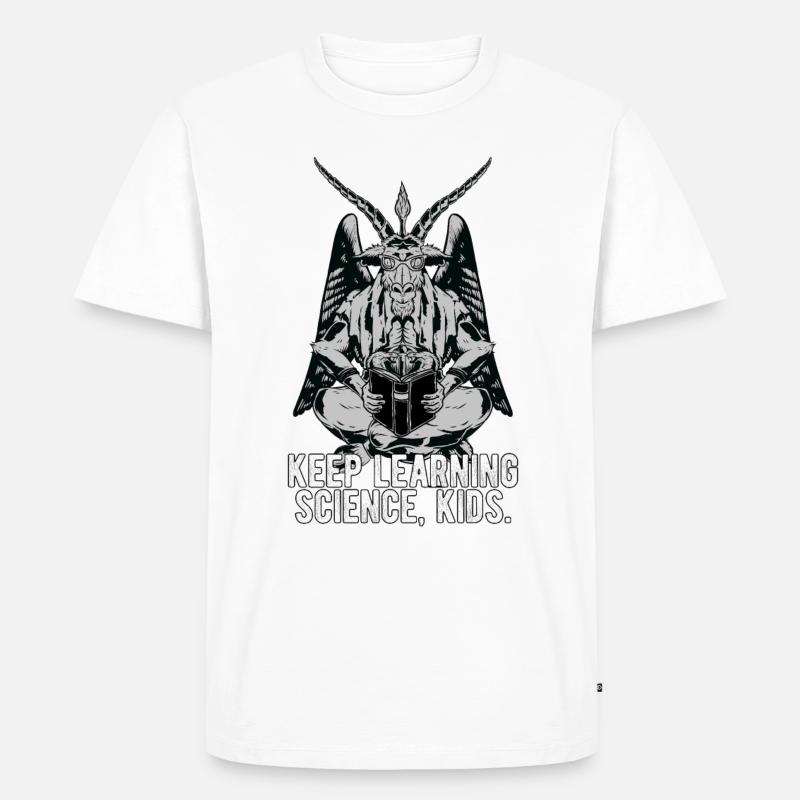 Baphomet Keep learning science meme - Men's Premium Organic T-Shirt - undefined