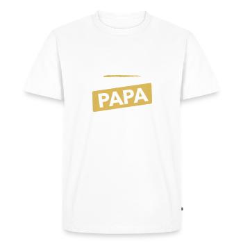 All you need is Papa Proverbe cadeau pour la fête - T-shirt Premium bio Homme - blanc - Devant - Nico (187cm)