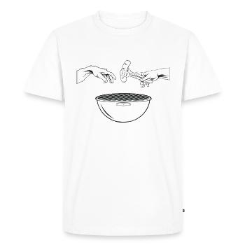 Bratwurst Griller BBQ Griller pour les vrais - T-shirt Premium bio Homme - blanc - Devant - Nico (187cm)
