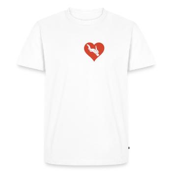 Funny skydiving saying Skydiver (en anglais) - T-shirt Premium bio Homme - blanc - Devant - Nico (187cm)