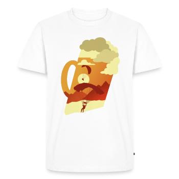 Funny skydiving saying Skydiver (en anglais) - T-shirt Premium bio Homme - blanc - Devant - Nico (187cm)
