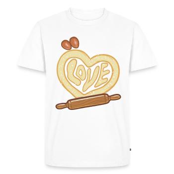 Boulangerie Tout ce que vous pétrissez est de - T-shirt Premium bio Homme - blanc - Devant - Nico (187cm)