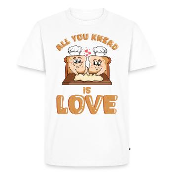 Kawaii Baker Tout ce que vous pétrissez est de - T-shirt Premium bio Homme - blanc - Devant - Nico (187cm)