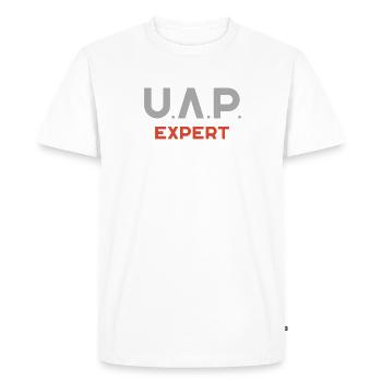 Uap Expert Alien Hunter Ufo - Men's Premium Organic T-Shirt - white - Front - Nico (187cm)