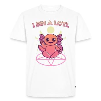 I Sin A Lotl Pastel Goth Axolotl - T-shirt Premium bio Homme - blanc - Devant - Nico (187cm)