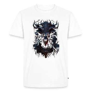 Esthétique gothique Occulte Grunge Emo Punk Satanique - T-shirt Premium bio Homme - blanc - Devant - Nico (187cm)