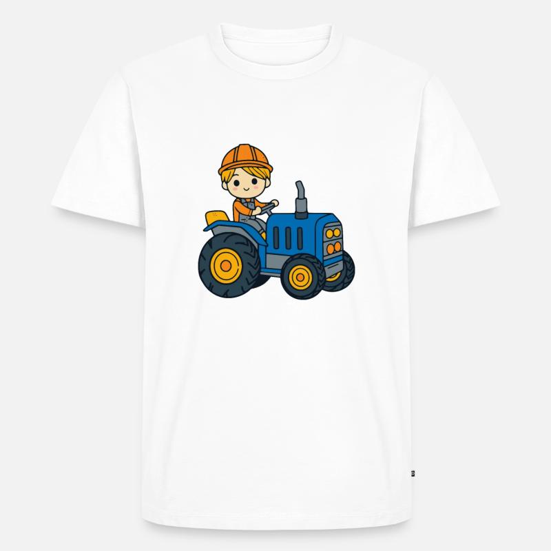Matheo Vorname Traktor - Männer Premium Bio T-Shirt - Weiß