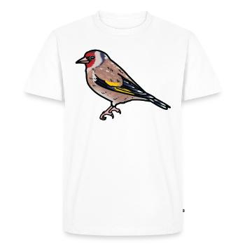 Goldfinch Bird of the Year European goldfinch - Men's Premium Organic T-Shirt - white - Front - Nico (187cm)