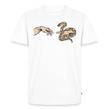 Python Love Funny Python Snake - Men's Premium Organic T-Shirt - white - Front - Nico (187cm)