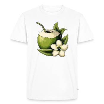 J’adore la noix de fraîche - T-shirt Premium bio Homme - blanc - Devant - Nico (187cm)