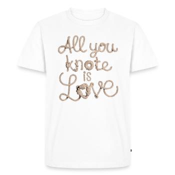 Corduroy Hobby Macrame Artist Weaver Corduroy - Men's Premium Organic T-Shirt - white - Front - Nico (187cm)