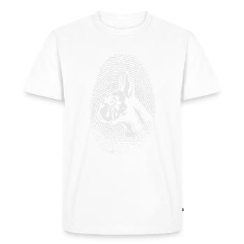 Boxer Fingerprint Creative Boxer - Men's Premium Organic T-Shirt - white - Front - Nico (187cm)