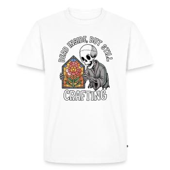 Citation amusante de vitrail - T-shirt Premium bio Homme - blanc - Devant - Nico (187cm)
