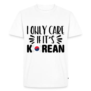 Korean Korea Fan South Korea Kpop K-Pop Gift - Men's Premium Organic T-Shirt - white - Front - Nico (187cm)