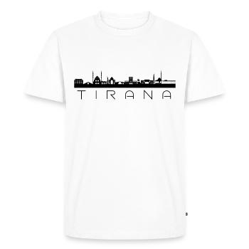 VILLE DE TIRANA - T-shirt Premium bio Homme - blanc - Devant - Nico (187cm)