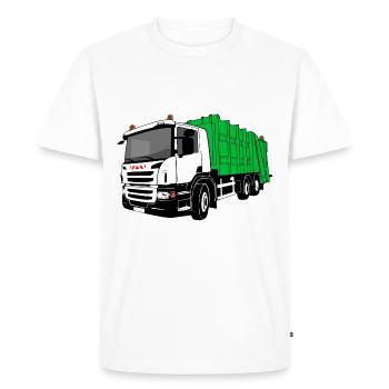Camion poubelle - camion poubelle - T-shirt Premium bio Homme - blanc - Devant - Nico (187cm)