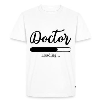 Docteur Docteur Études médicales Étudiant en médecine Docteur - T-shirt Premium bio Homme - blanc - Devant - Nico (187cm)