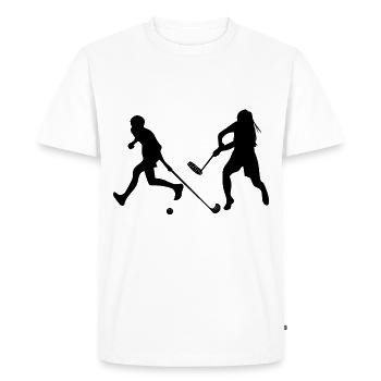 Floorball Floorball Field Hockey Indoor Hockey - Men's Premium Organic T-Shirt - white - Front - Nico (187cm)
