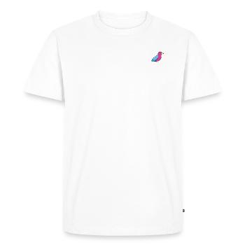 Relaxed Bird - Men's Premium Organic T-Shirt - white - Front - Nico (187cm)