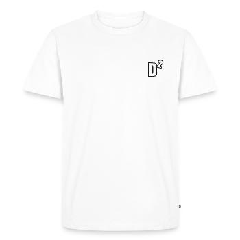 D^2 design - Men's Premium Organic T-Shirt - white - Front - Nico (187cm)