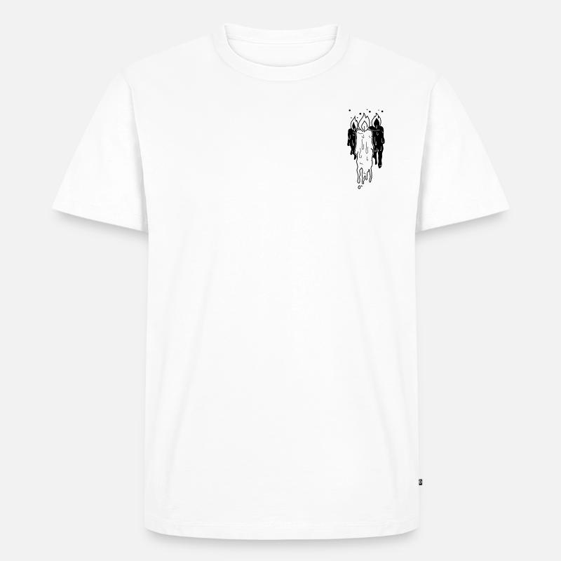 Candle-Light Dinner - Männer Premium Bio T-Shirt - Weiß
