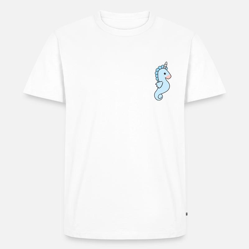 Negi das Seepferdchen - Männer Premium Bio T-Shirt - Weiß
