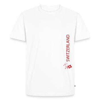 swiss - switzerland -vache - Men's Premium Organic T-Shirt - white - Front - Nico (187cm)