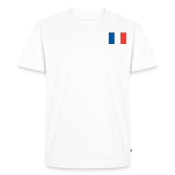 France, Flag - Men's Premium Organic T-Shirt - white - Front - Nico (187cm)