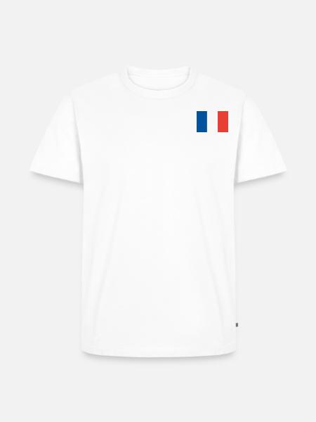 Frankreich, Flagge - Männer Premium Bio T-Shirt - Weiß