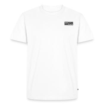 NO PAIN NO GAIN - Men's Premium Organic T-Shirt - white - Front - Nico (187cm)