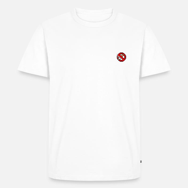 Pixel Zigarette "nicht rauchen" Zeichen - Männer Premium Bio T-Shirt - Weiß
