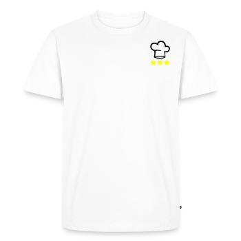 Chef cuisinier 3 étoiles cuisinier professionnel chef chef icône - T-shirt Premium bio Homme - blanc - Devant - Nico (187cm)