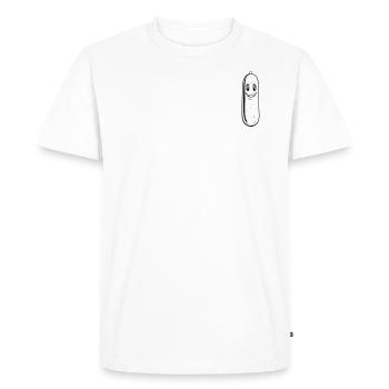 Cucumber Outline - Men's Premium Organic T-Shirt - white - Front - Nico (187cm)