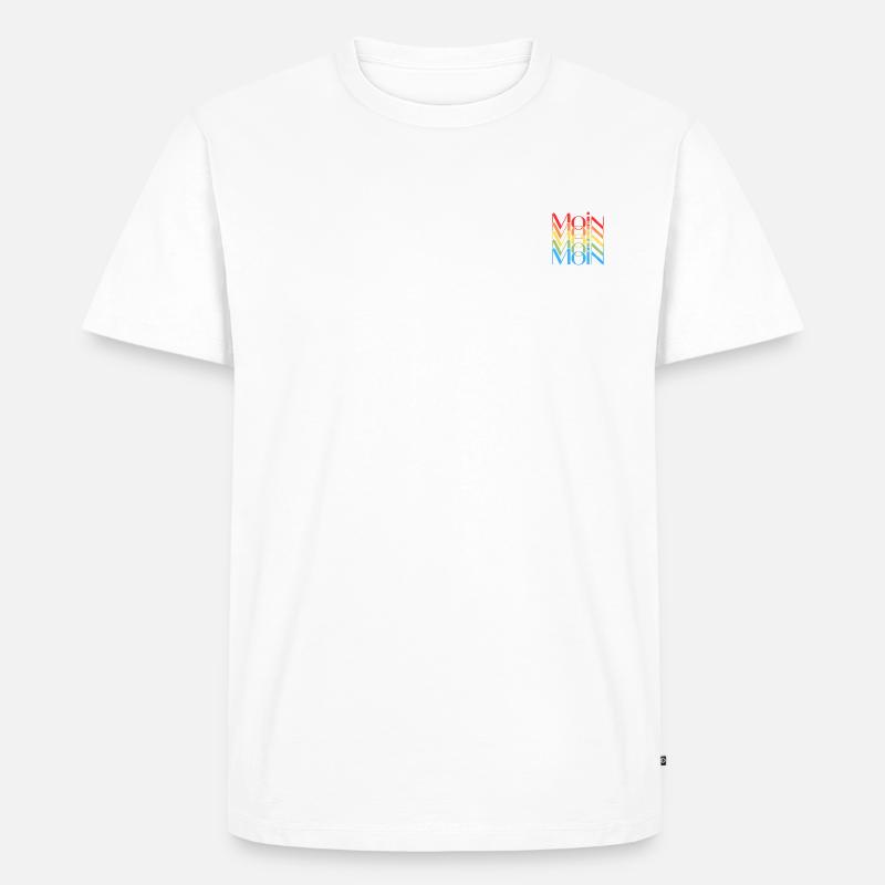 Moin - Männer Premium Bio T-Shirt - Weiß