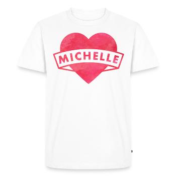 Michelle - T-shirt Premium bio Homme - blanc - Devant - Nico (187cm)