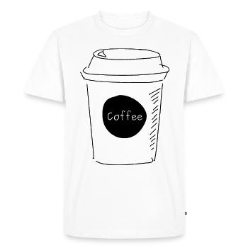 Coffee to Go - T-shirt Premium bio Homme - blanc - Devant - Nico (187cm)